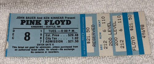 Biglietto concerto pink floyd - biglietto,