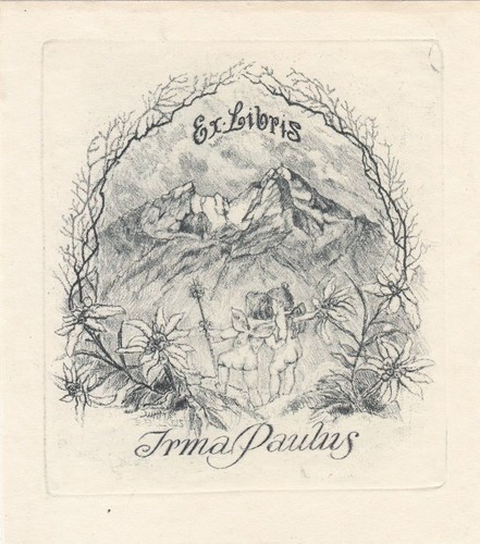 Exlibris bookplate incisione - bookplate,