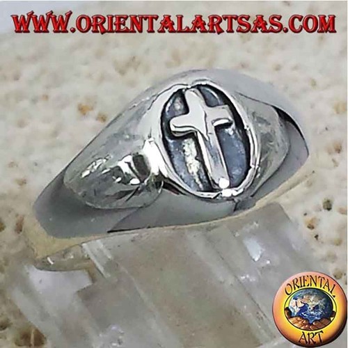 Anello sigillo croce - anello,