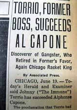 1931 newspaper GANGSTER JOHNNY
