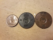 3 MONETE SVEDESI ANNI 50 60 2