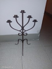 candelabro in ferro battuto 5 bracci 