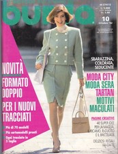 BURDA ITALIA NUMERO 10 OTTOBRE 1992 MODA FASHION TAGLIO E CUCITO RICAMO RIVISTA