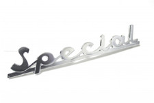 Targhetta Scritta posteriore "SPECIAL" in alluminio, Vespa 50 Special 1° serie