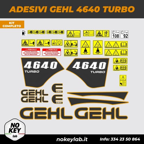 Adesivi gehl 4640 turbo kit - turbo,