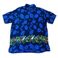 Camicia hawaiana Indocraft blu
