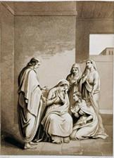 stampa antica GIOVANNI E MADDALENA - VITA GESU E VERGINE MARIA F. BIGIOLI 1855