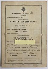 PAGELLA SCOLASTICA Scuole Elementari 1924