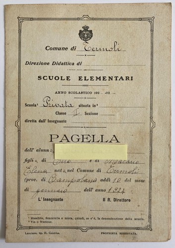 Pagella scolastica scuole - pagella,