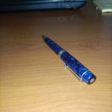 penna delta vintage argento e madreperla 