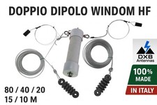 DOPPIO DIPOLO WINDOM MULTIBANDA 5 BANDE HF 80/40/20/15/10 BALUN 1 KWatt