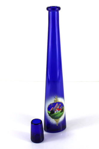Bottiglia vetro blu cobalto - vetro,