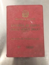 Licenza Di Pesca Nelle Acque Dolci Libretto Rosso Vintage 1950