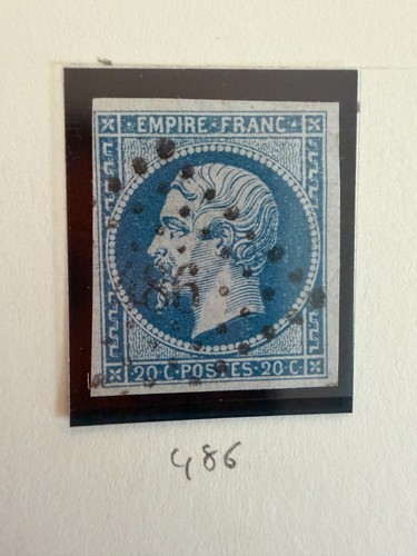 Timbre 20c bleu - 🦬timbre, empire