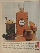 1964 Schenley Reserve Whisky STAMPA ANNUNCIO Natale decanter confezione regalo vintage anni 60