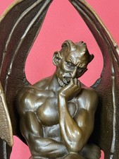 Statua scultura diavolo bronzo