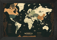Mappa del mondo con cornice