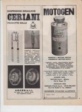 advertising Pubblicità brochure-  FORCELLE CERIANI '72 -RICAMBI MOTO EPOCA 