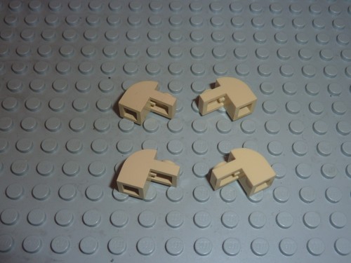 Tan brick curved - tan,