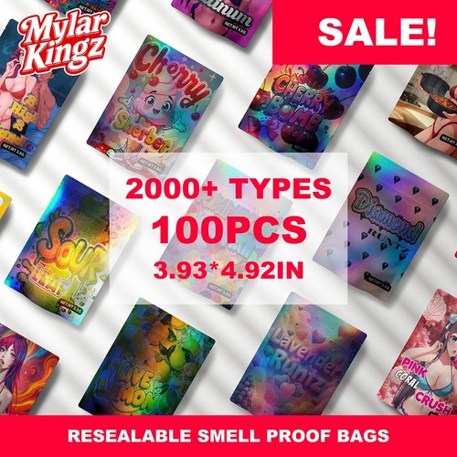 Mylar bags design set 5 - mylar, 3,5