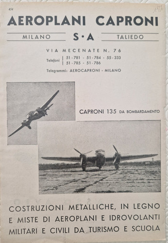 Pubblicità aeroplani caproni - aeroplani,
