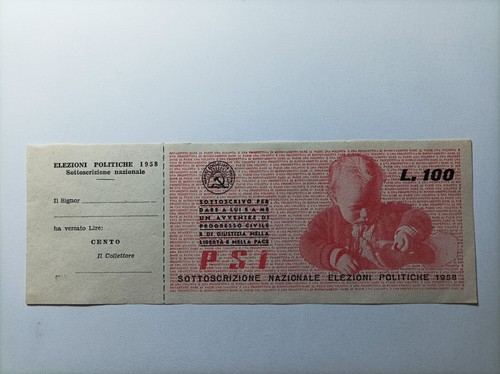 Buono 100 lire 1958 - buono, psi
