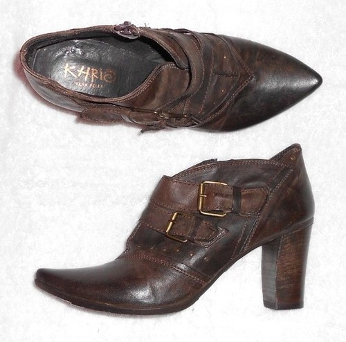 Khrio low boots zippés cuir - khrio,