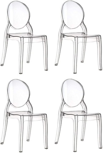 Set sedie trasparenti - di, 4