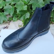 STIVALI UOMO PELLE 40 STIVALETTI BEATLES meta' prezzo vv