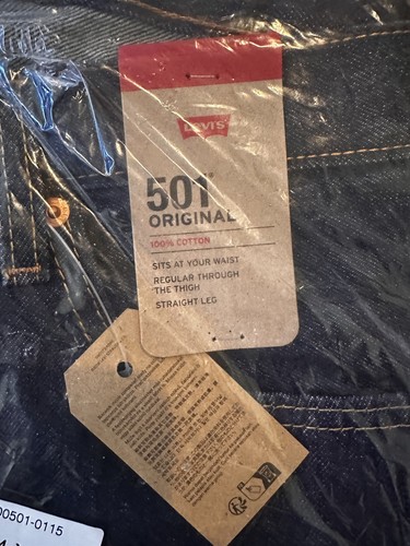 Levi 501 jeans blu - scuro, con