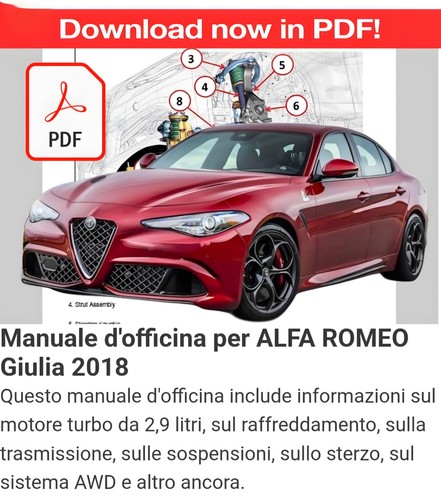 Manuale officina per alfa - d'officina,