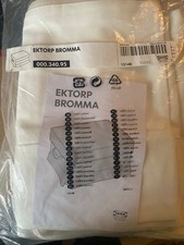 Ikea EKTORP BROMMA Copripiedi per Poggiapiedi, BLEKINGE WHITE,000.340.95, 100% Cotone