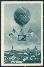 Firenze Città Pallone Aerostatico PIEGA cartolina WX0751
