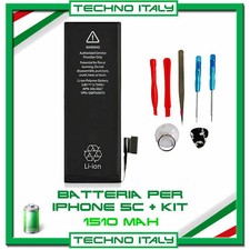 BATTERIA RICAMBIO PARI ORIGINALE PER APPLE IPHONE5C 1510 MAH + KIT SMONTAGGIO
