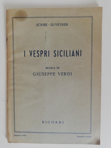 Verdi vespri siciliani - verdi,