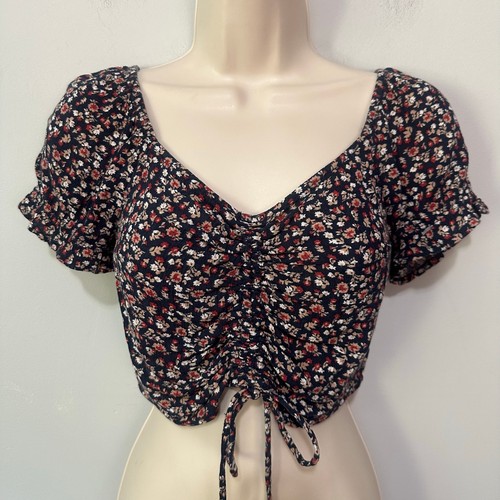 Hollister crop top - donna, blu