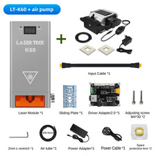 Testa laser potenza ottica K60 60W per incisore CNC taglio fai da te + pompa assistenza aria