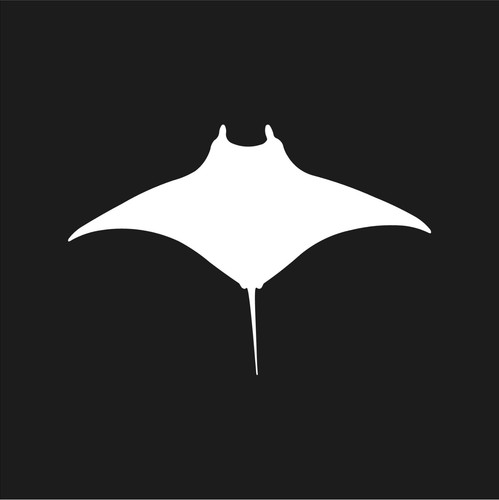 Adesivo manta ray contorno - adesivo,