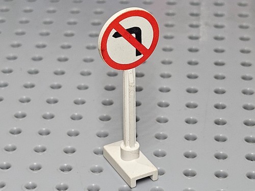 Lego road sign circle - road, 'no