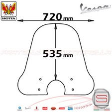 Parabrezza Paravento Con Attacchi Isotta Piaggio Vespa Px Pe Pk XL ET3 KIT CL...
