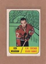 1967-68 TOPPS HOCKEY KEN WHARRAM #117 BLACK HAWKS EX *A34786