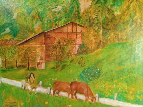 Dipinto olio tela anni - ad, su