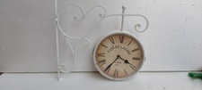 Orologio Bifaccia da Stazione Cafe' de Lagare Paris in ferro - Vintage 40x40