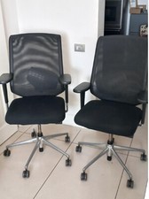 2 x Vitra Meda Pal Sedie girevoli per ufficio Tessuto / Mesh Nero - usato