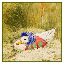 Jemima Puddle Duck on Her Nest