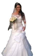 ABITO DA SPOSA SARTORIALE USATO COMPLETO DI ACCESSORI TG 38-40