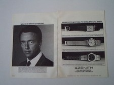advertising Pubblicità 1984 OROLOGIO ZENITH QUARTZ/PORT ROYAL/ROYAL MUSEUM