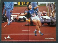 AB39 - POSTER - 1983 - FAUSTA QUINTAVALLA , ATLETICA - 53x39 Cm