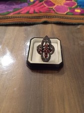 Vintage Anello In Argento E  Marcadite 