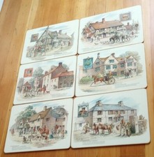 Set 6 tappetini vintage foglia
